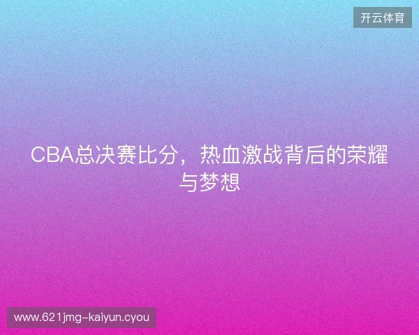 CBA总决赛比分，热血激战背后的荣耀与梦想